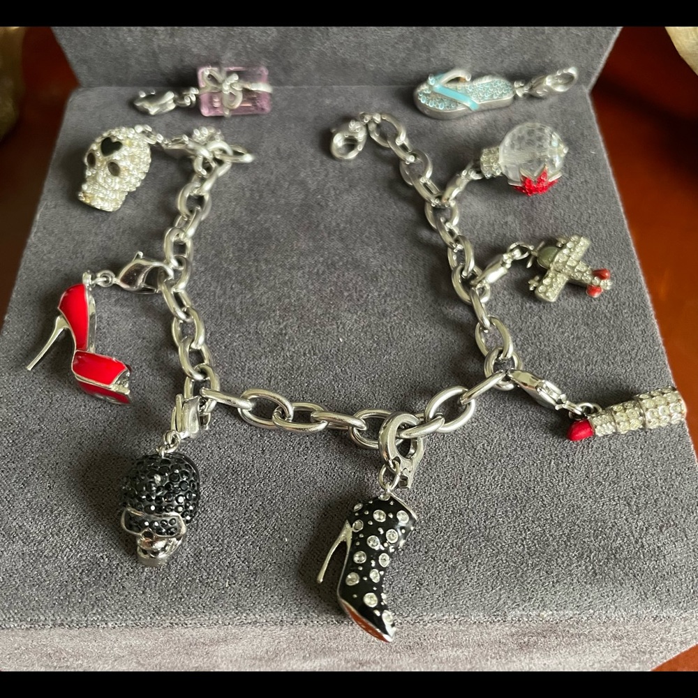 🦢 Swarovski Charm Bracelet with Charms 🦢